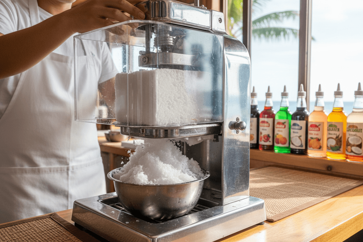 Traditional Hawaiian shave ice machine